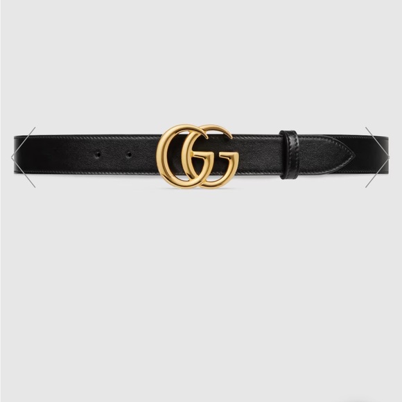 Gucci GG MARMONT LEATHER BELT WITH BUCKLE Women’s 85/34 - Picture 1 of 13